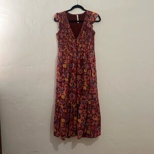Anthropologie Multicolor Floral Maxi Dress